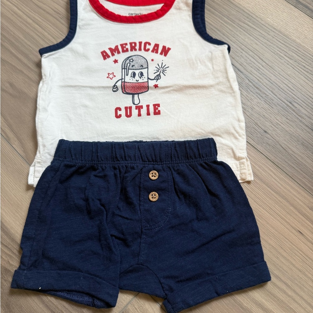 American Cutie Tank and Shorts Set